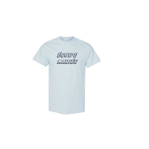 Image de TEE8 T-shirt Équipe Mariée Script carré 