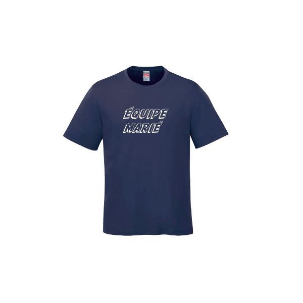 Image de TEE11 T-shirt Équipe Marié Script carré  