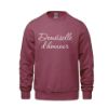 Image de CREW165-Crewneck Demoiselle d'honneur coeur sur le I